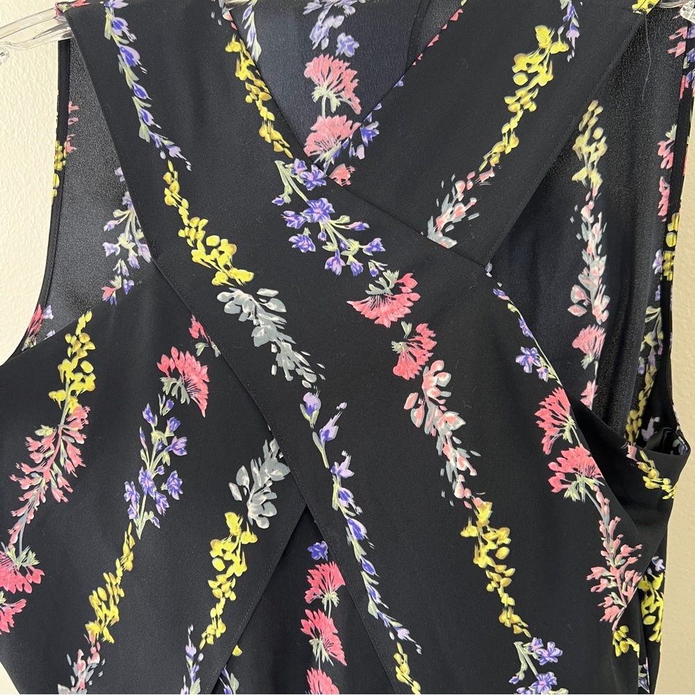 BCBG Max Azria Black Floral Romper, Large - Picture 5 of 12